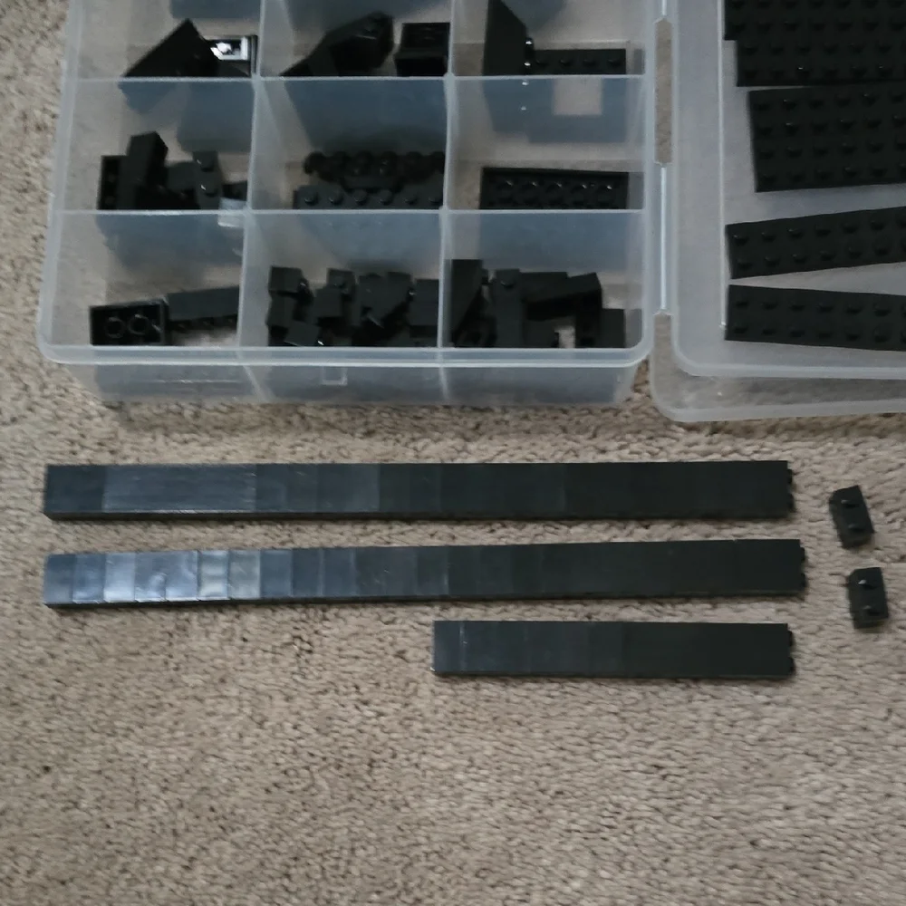 LEGO Bundle of Black Building Block Set with 2 Storage Containers